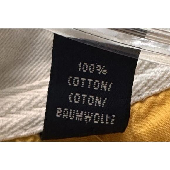 Vtg Y2K Rugby Shirt Mens XXL Yellow Navy Stripe Preppy Cotton Classic Pullover - Picture 5 of 16